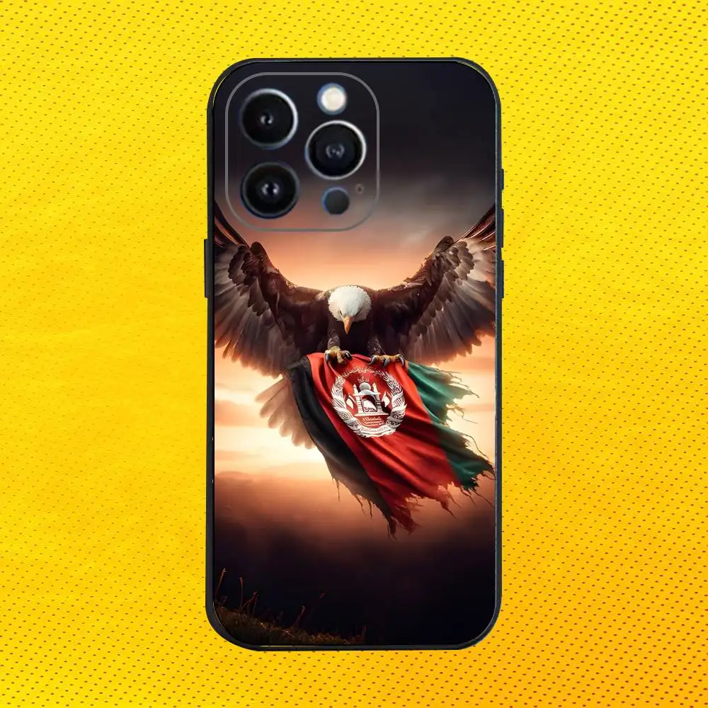 Afghan Flag of Afghanistan For iPhone 17,16,15,14,13,12,11,Pro,Max,Plus,E,SE4,Air,Mini Black Phone Case Cover - view 6