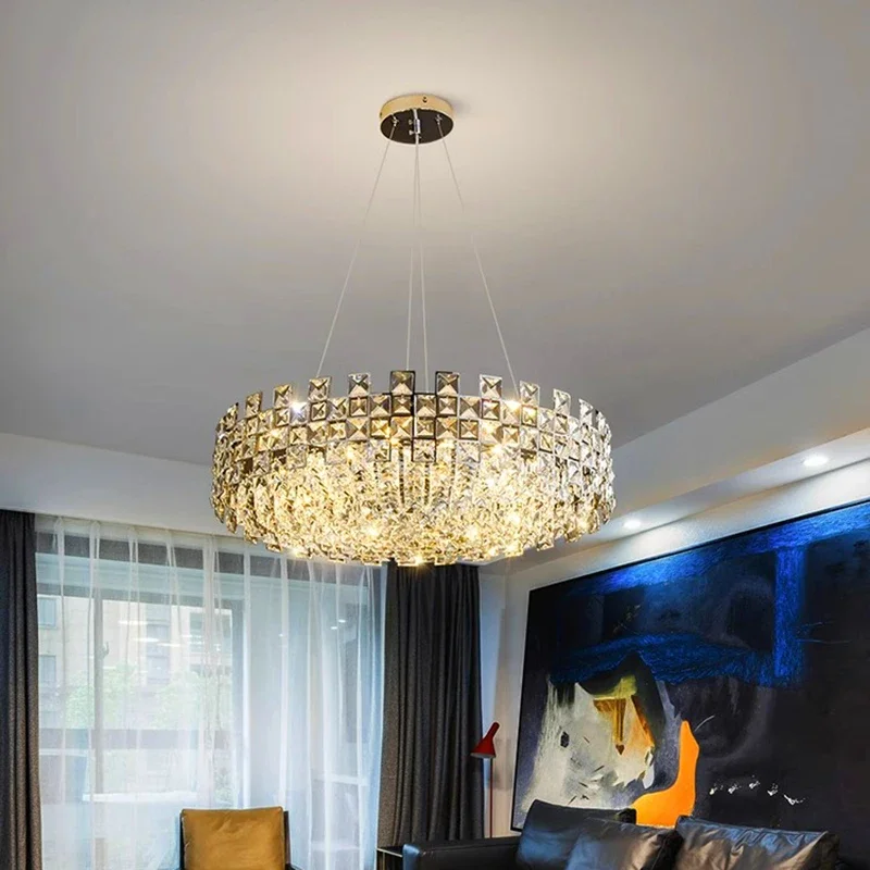 

Luxurious crystal shining indoor lighting hanging lamp living room dining room Bedroom Mall home decoration ceiling chandelier