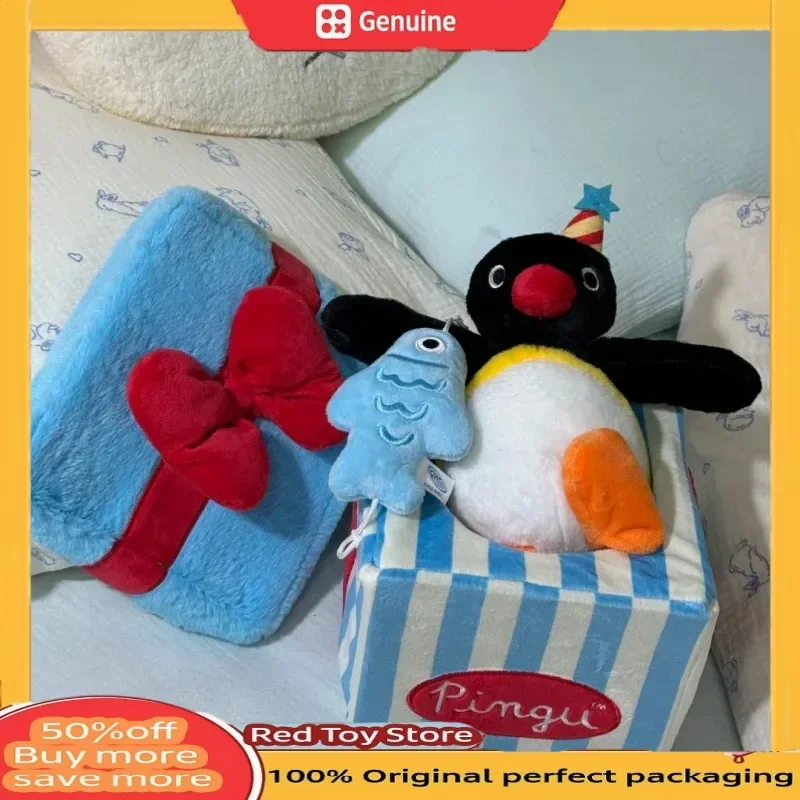 

Kawaii Pingu Подарочная коробка-сюрприз Кукла для детского дня рождения Аниме Периферийные игрушки Pingu Настольные украшения Куклы Игрушки Подарки для детей