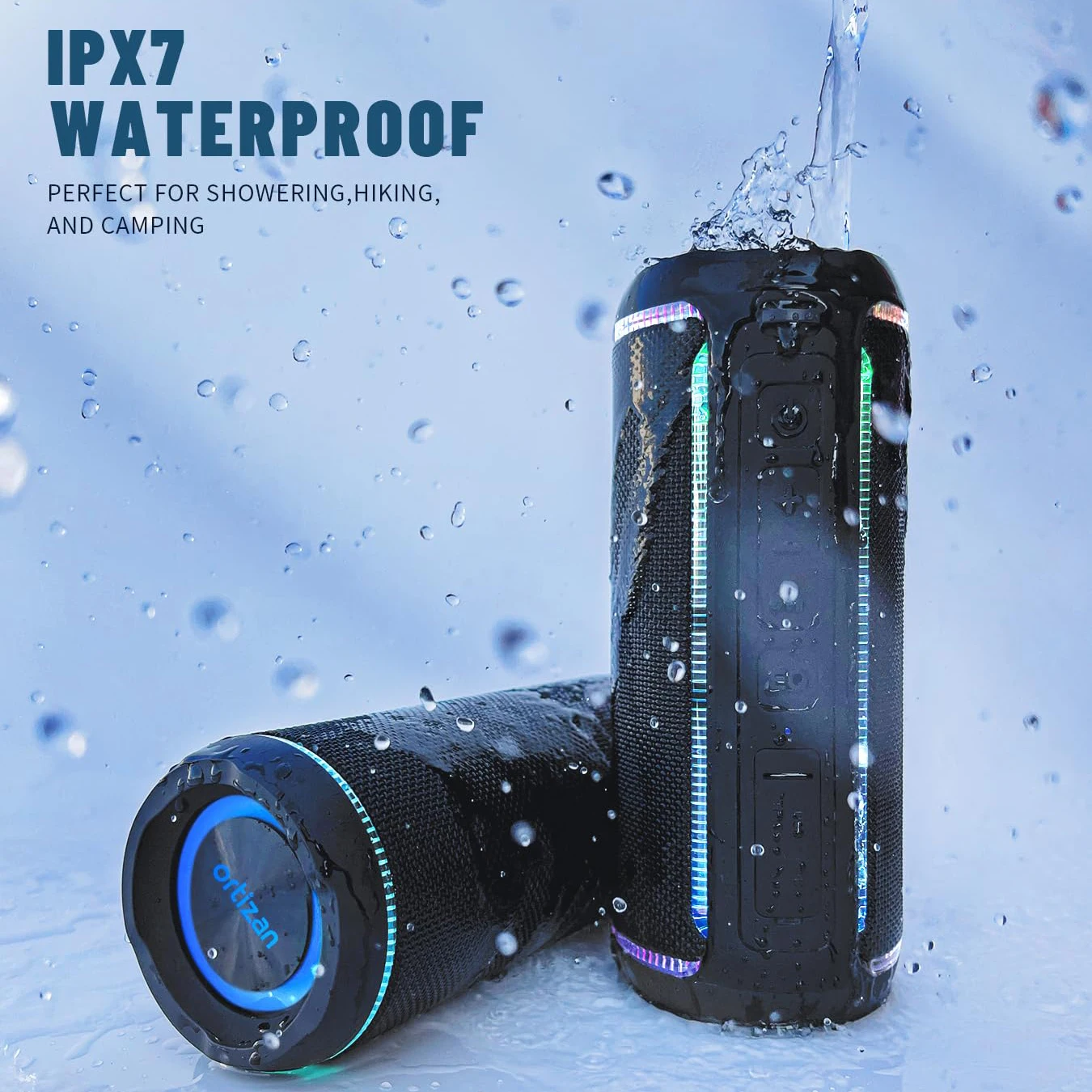 

Ortizan X30 Portable Bluetooth Speaker, 40W Loud Sound and Deep Bass ,IPX7 Waterproof, True Wireless Stereo