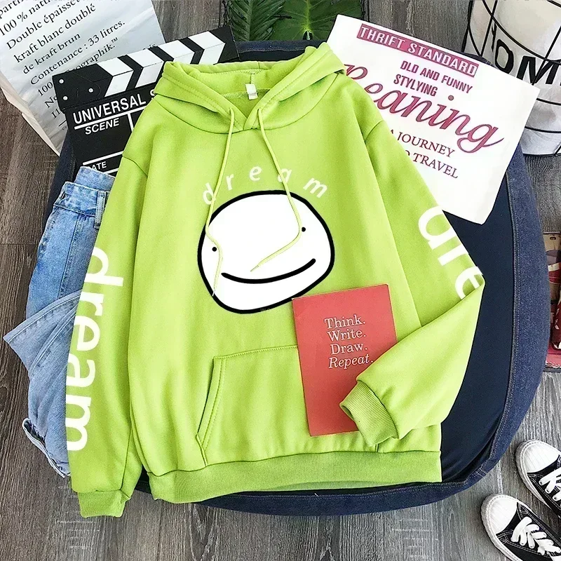 Newest Korean Kawaii Anime Dream SMP Smile Hoodies Sweatshirts Men Women Printing Unisex Pullovers Tracksuit Hip Hop Clothing