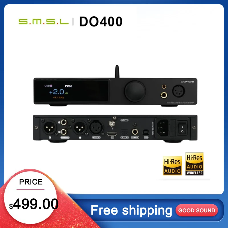 

SMSL DO400 Fully Balanced Audio Decoder Headphone Amplifier ES9039MSPRO MQA-CD DAC Bluetooth 5.1 Digital Headphone Power AMP