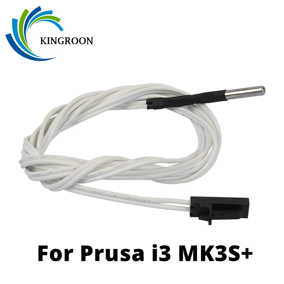 1/2PC Thermistor For Prusa i3 MK3S+ 3D Printer Hotend 3x12mm Temperature Sensor 1M 100cm Wire