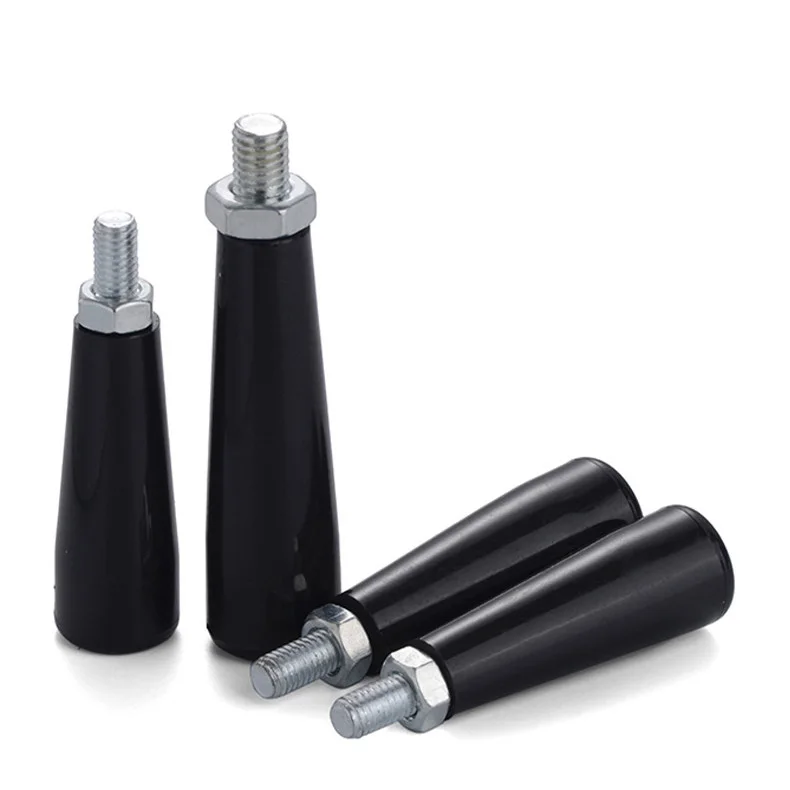 Weiyi 1pcs M8 M10 Black Revolving Handwheel Machine Handle Male Thread Stem Bakelite Straight Handle Length 76mm/96mm