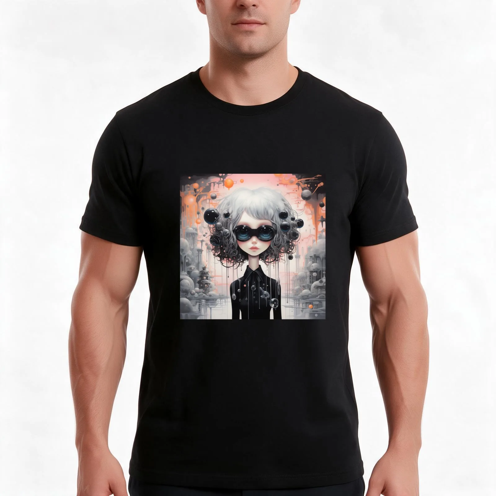 Polly Sourpuss T-Shirt Summer Casual Cotton Tee Oversized Streetwear Tops Vintage Graphic Print Loose Fit Short Sleeve