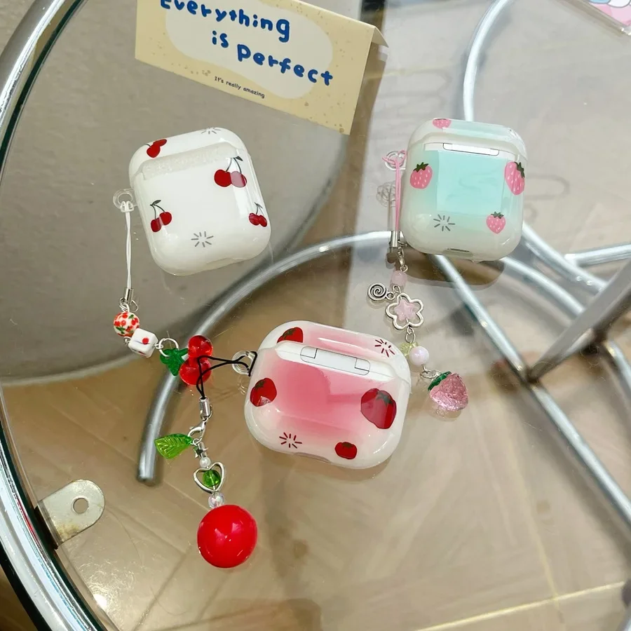 เคสซิลิโคนสำหรับ Apple airpods Pro 2เคส airpod 3 /airpods 2ลายการ์ตูนรูปเชอร์รี่หวานน่ารัก
