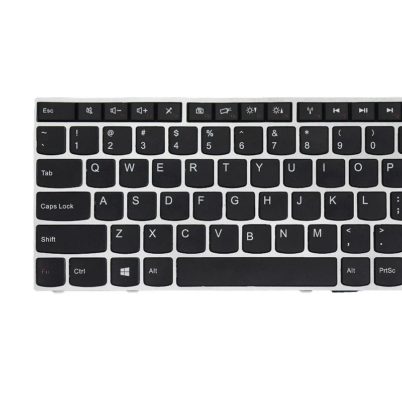 Teclado de ordenador portátil con marco plateado, accesorio para Lenovo V490U B430, Inglés US 0C13906 04X0101 MP-12A63US-686W 25210207