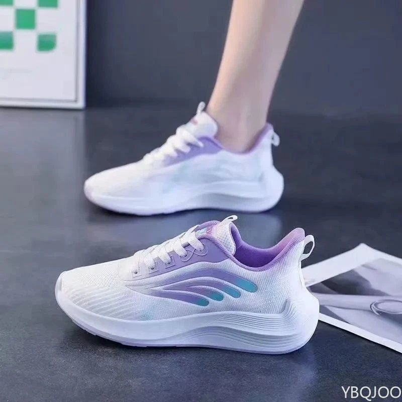 Large Size Autumn Fashion Breathable Lightweight Casual Comfortable Women's Shoes Versatile Flat Bottom Women's Sports Shoes