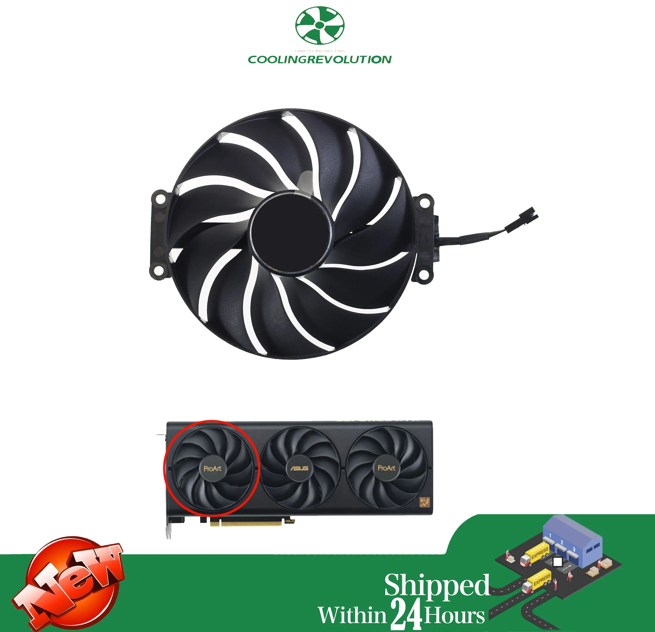 Imagem -02 - Ventilador de Placa Gráfica Proart Geforce Rtx 4070 4060 ti 4060 Cf9015u12d Fd9015u12d Pla09215b12h Dc12v 90 mm