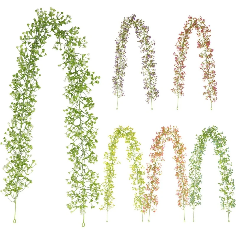 175cm Artificial Flowers Vine Baby Breath Wedding Garden Decor Fake Flower Gypsophila Garland Arch Home Party Decoration