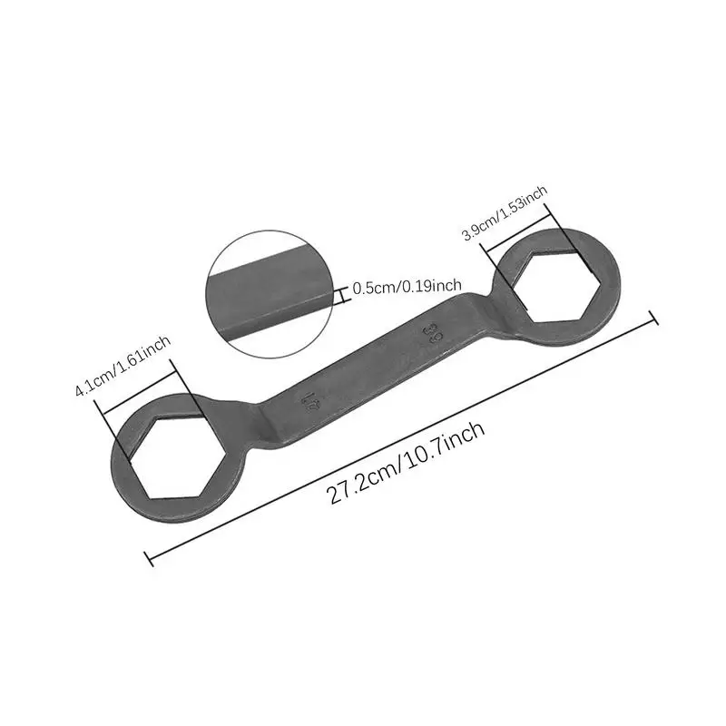 Scooter Pulley Removal Wrench Double Head Hexagonal Steel Wrench For Clutch Removal Ergonomic Grip Multifunctional Motorcycle