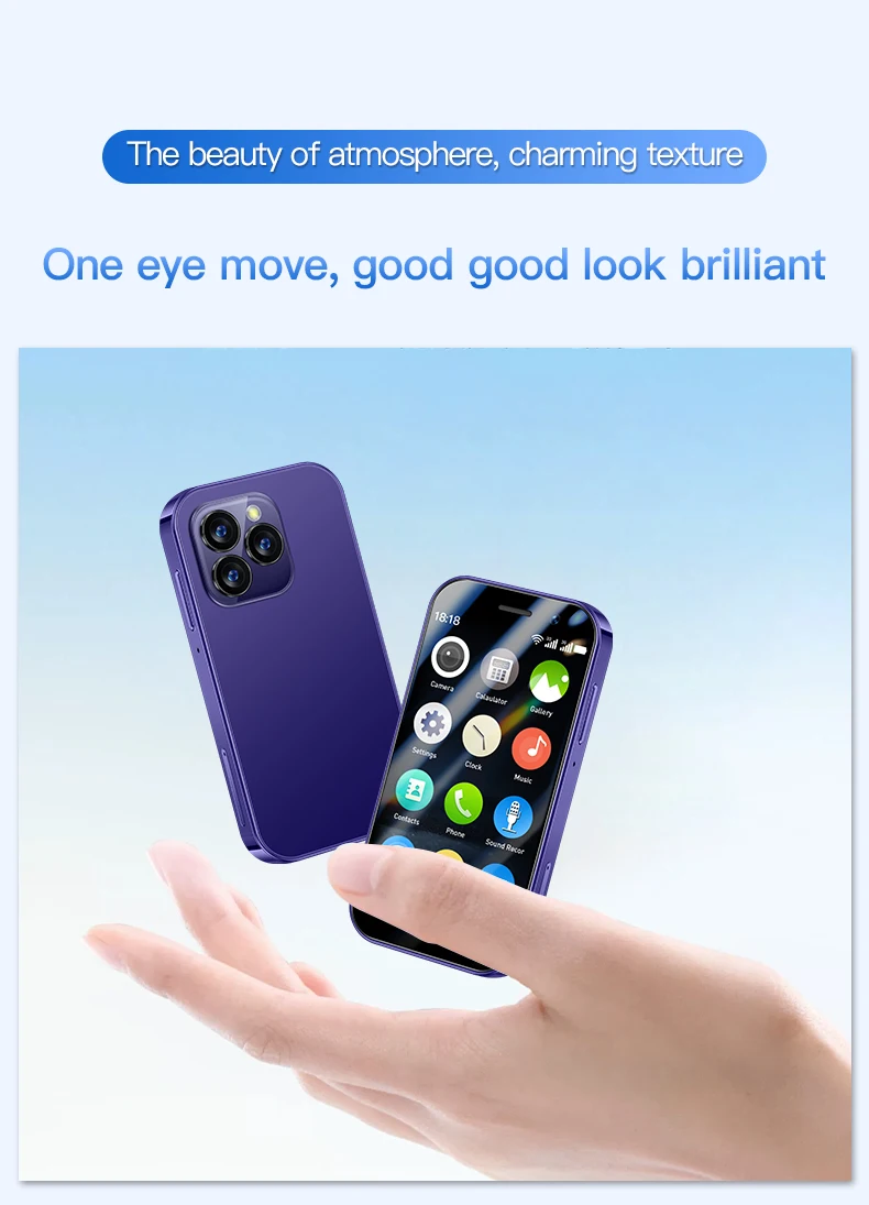 SOYES XS17 Pro 3G Smartphone 3.0inch MTK Quad Core 2GB RAM 16GB ROM Dual SIM 5MP 1950mAh Android Mini Cellphone Face Recognition