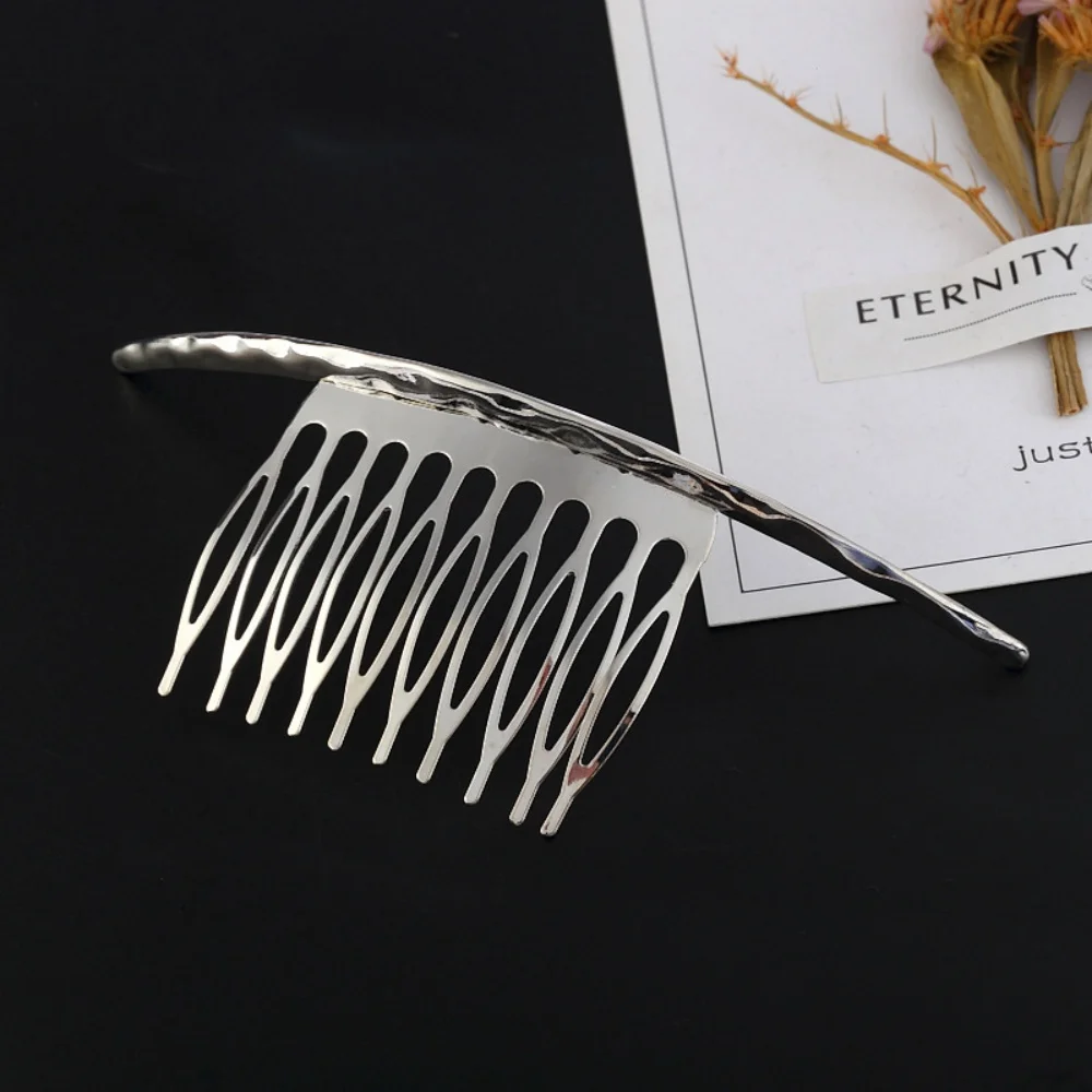 Metall Haar Seite Kämme Französisch Haar Kamm Gerade Zähne Haar Clip Kamm Twist Haar Kamm Schleier Kamm Haar Zubehör Schmuck – Detail 8