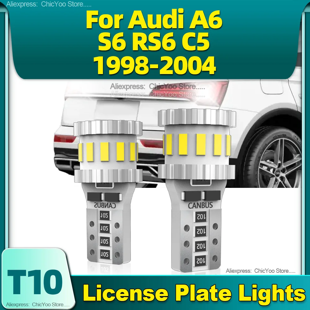 

W5W T10 Led Bulbs Canbus 6000K License Plate Light Signal Lamp For Audi A6 S6 RS6 C5 1998 1999 2000 2001 2002 2003 2004