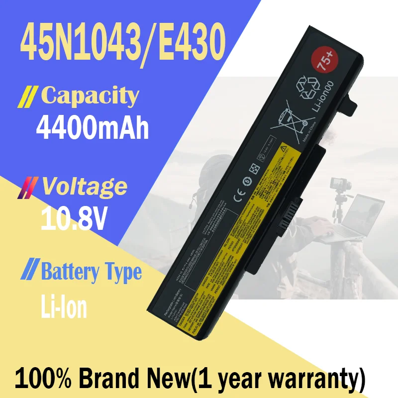 45N1043 45N1042 75 + batería del ordenador portátil para Lenovo ThinkPad E430 E530 E431 E531 E435 E440 E540 E445 E545 Z480 Z580 G480 G580 Y580