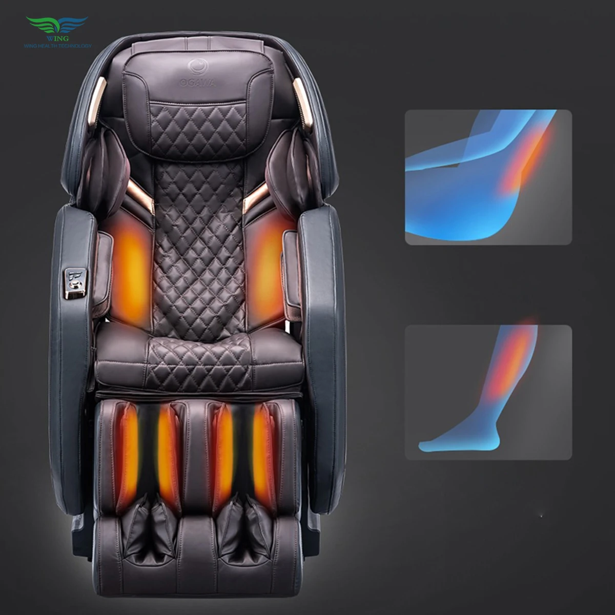 Large Luxury 4D Massage Chair Zero Gravity SL Track Smart Body Detection Full Body Shiatsu Recliner Foot Roller Massage chair