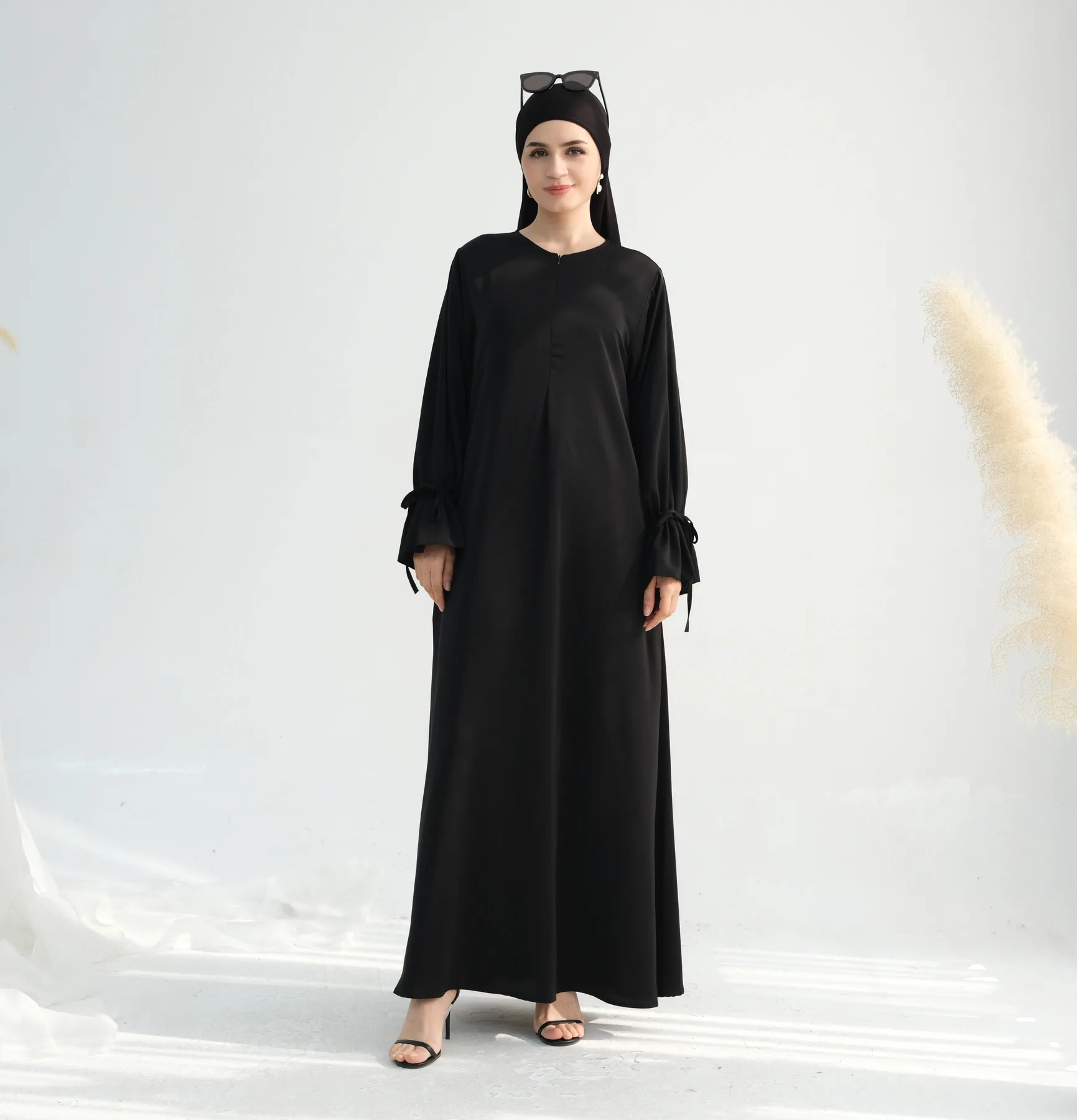 이드 드레스 아바야 여성 무슬림 롱 드레스 아랍 모로코 레이스업 두바이 아바야스 라마단 카프탄 이슬람 베스티도스 잘라비야 모데스트 로브