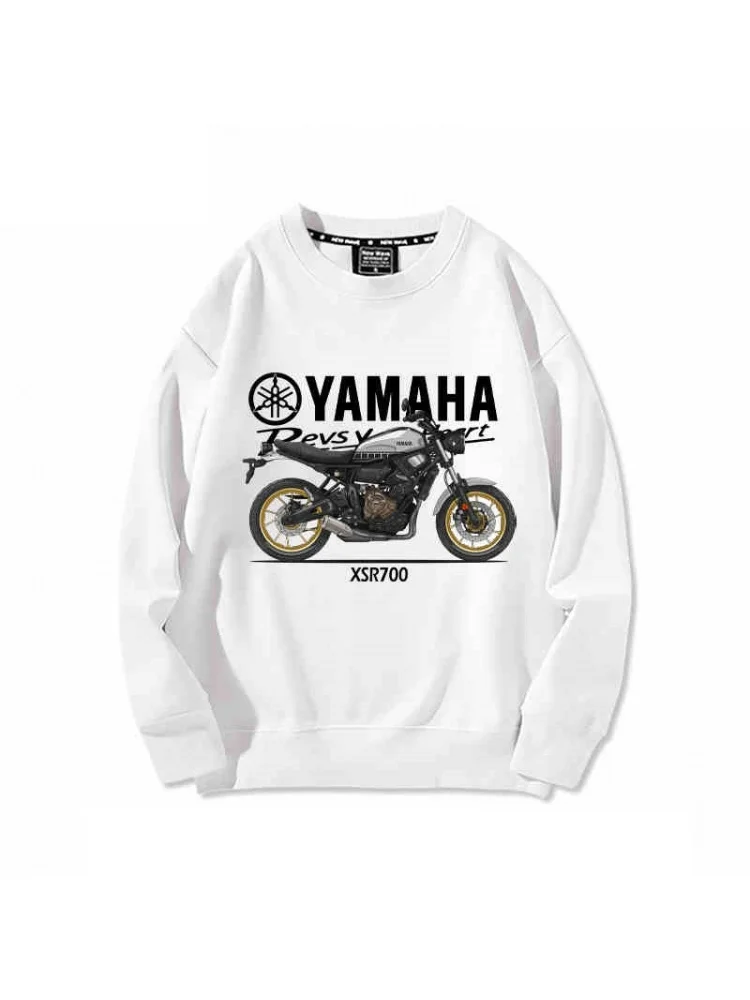 YamahaXSR700Retro Street Bike Motorcycle Modified Custom Autumn and Winter round Neck Hoodie Men's Clothing Loose Cotton Casual