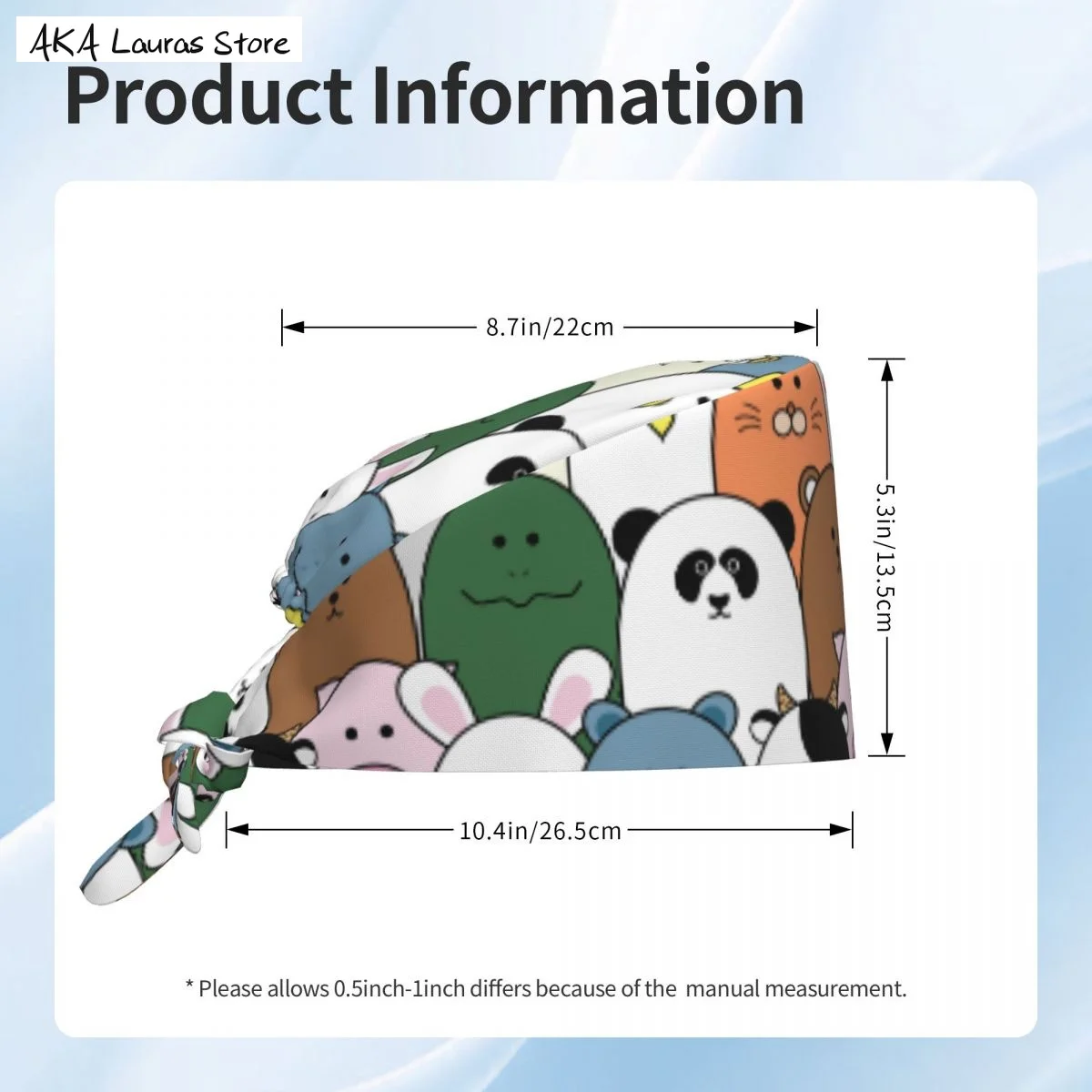 かわいい動物のスクラブキャップ,面白いサロンワークキャップ,実験室のペットショップの看護スクラブキャップ,麻酔