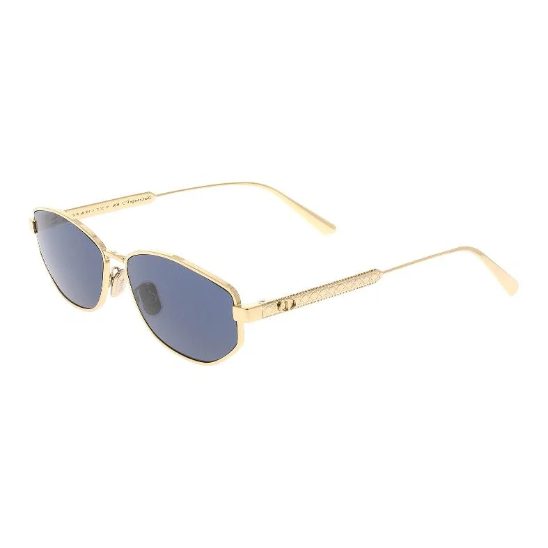 DIOR Irregular Shape Sunglasses Women's Gold DIORCANNAGEB1U