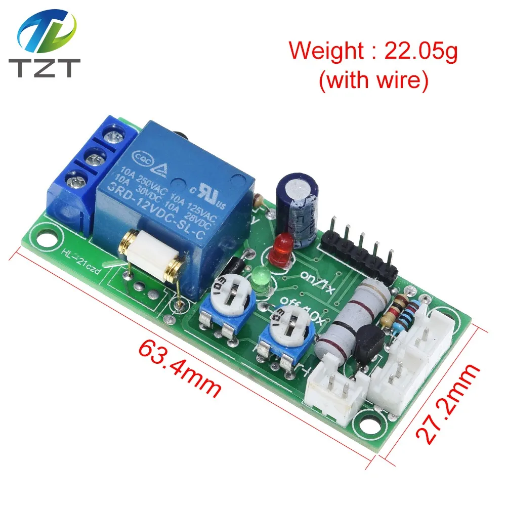 TZT  Vibration Module/ Vibration Sensors Relay Switch Sensitivity and The Time Delay Adjustable (D2A1) 12V for arduino