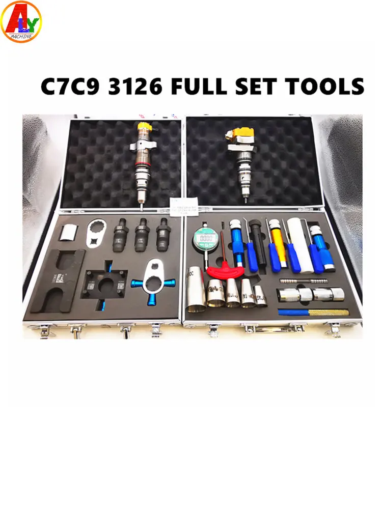 Diesel Common Rail Injector Disassemble Fixture Clamp Open Pressure Adaptors Stroke Travel Repair for CAT C7,C9,C-9,3126 Tools