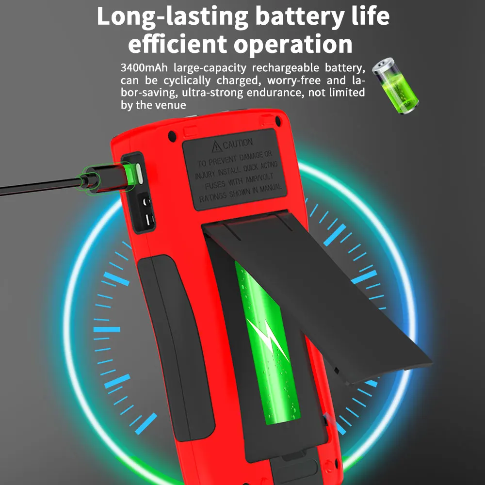 ZT-703S Цифровой мультиметр и осциллограф 3-в-1, 50 МГц, высокоточный измеритель напряжения, цветной TFT-экран, аккумулятор 3400 мАч