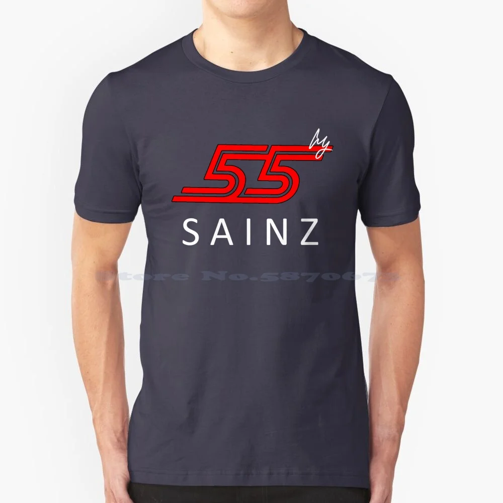 Carlos Sainz Jr Signature Graphic-Dark T Shirt 100% Cotton Tee Charles 16 Charles Leclerc 16 Motorsport Racing Carlos Sainz