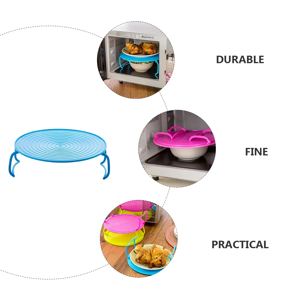 

2Pcs Microwave Oven Tray Holders Fine Workmanship Not Easy Deform Break Racks Microwave Oven Tray Holder Layered Storage Rack