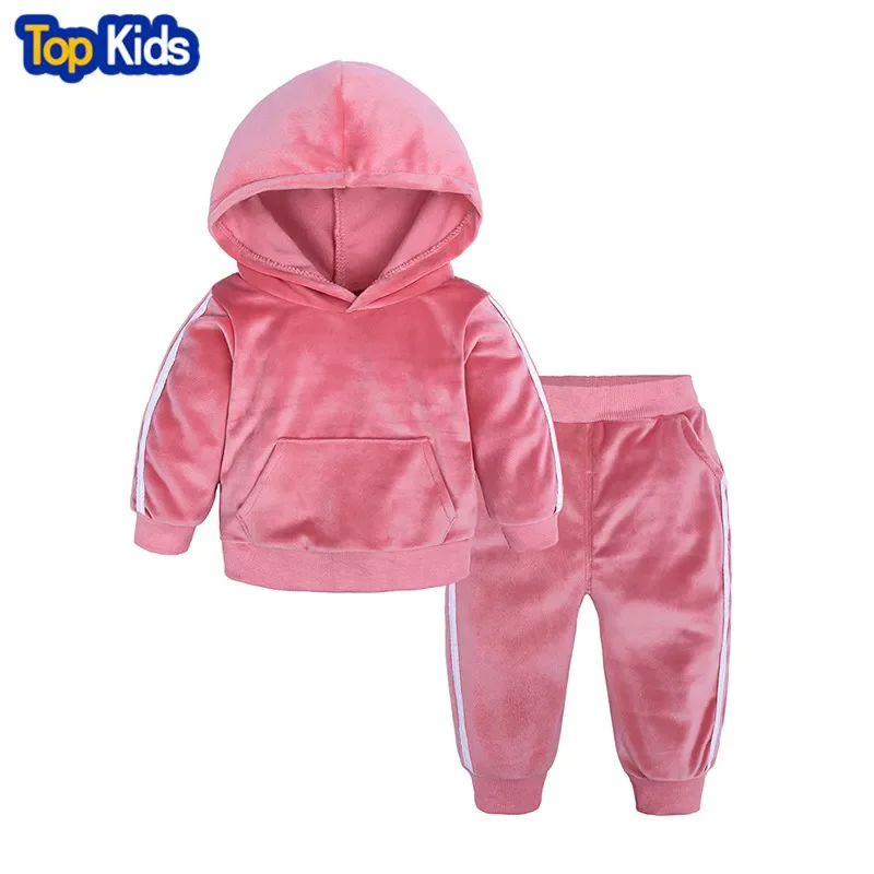 Ropa para niños 2025, conjunto de primavera e invierno para niñas pequeñas, ropa para niños, trajes de chándal para niñas, conjuntos de ropa de terciopelo