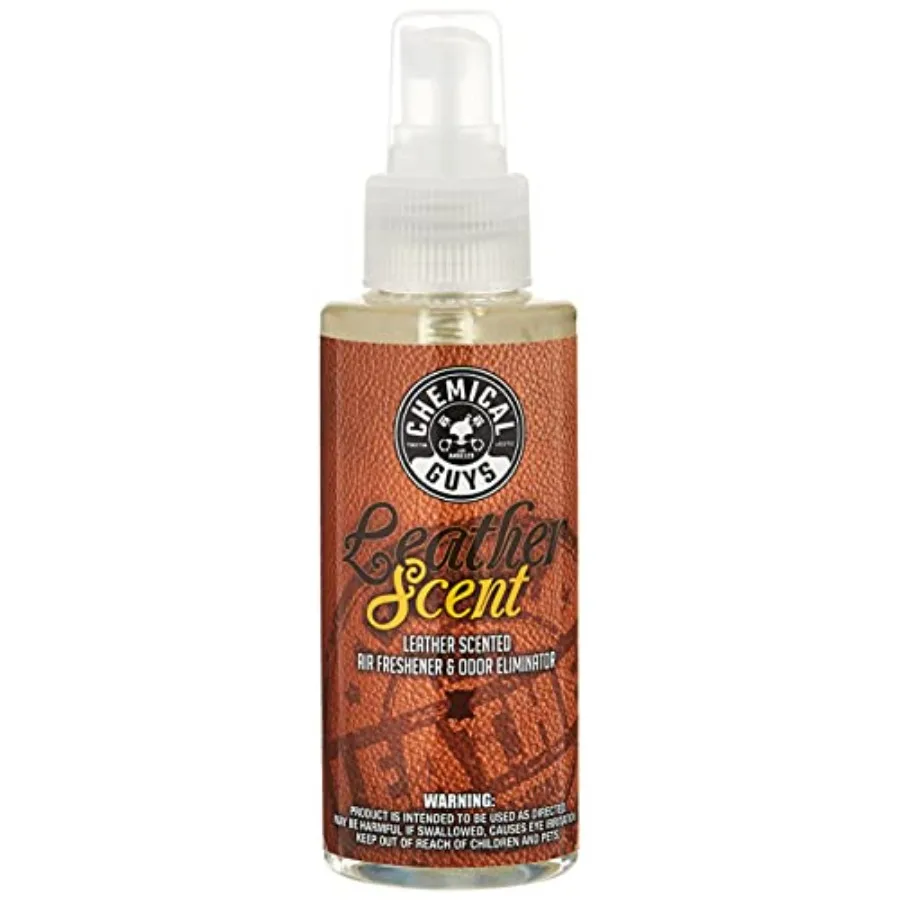 Chemical Guys AIR_102_04 Ambientador y Eliminador de Olores Premium con Aroma a Cuero, Larga Duración, Aroma Como Nuevo para Autos, T