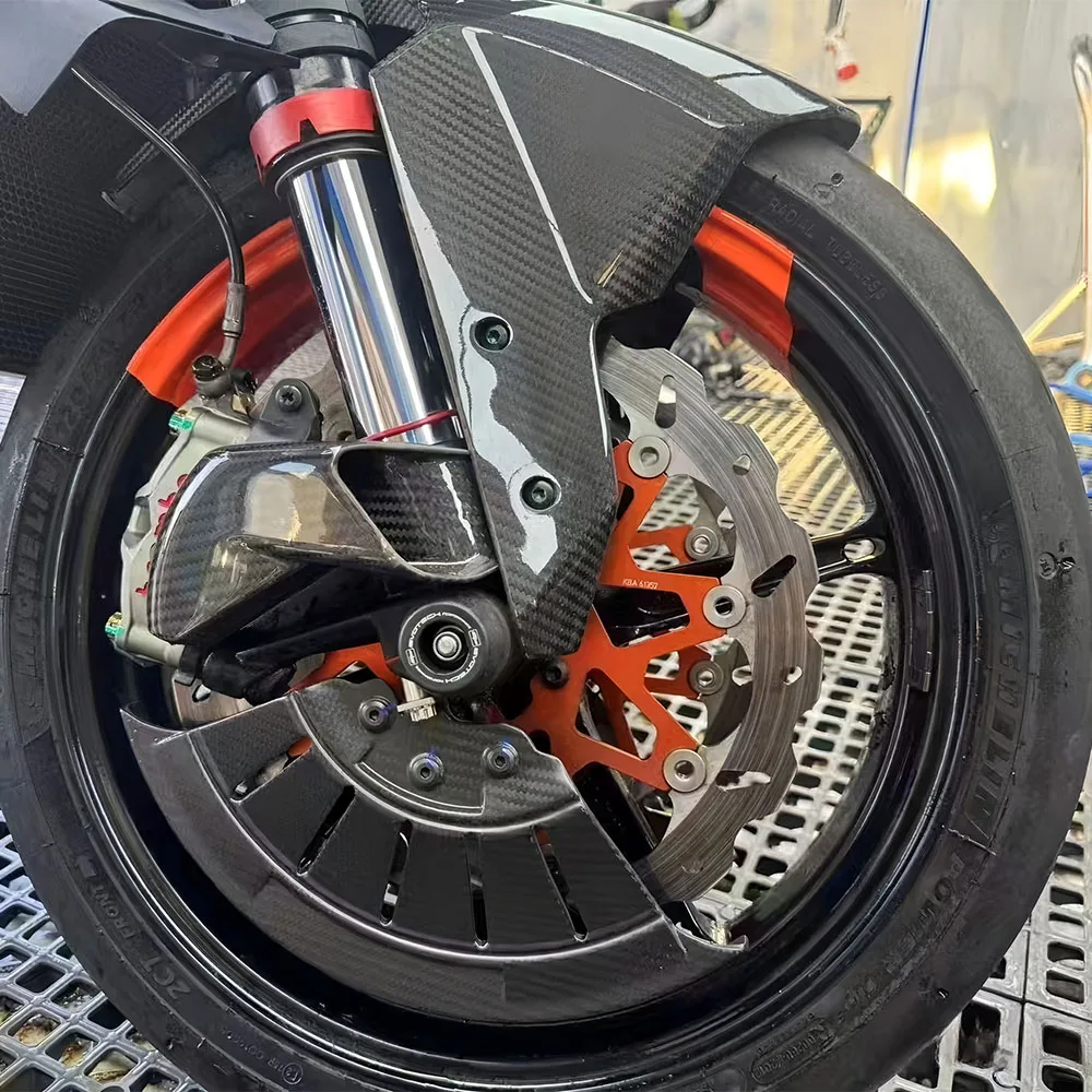 For KTM 1290 Super Duke R RR R EVO 100% Carbon Fiber Motorcycle Fairing Front Brake Disc Protector