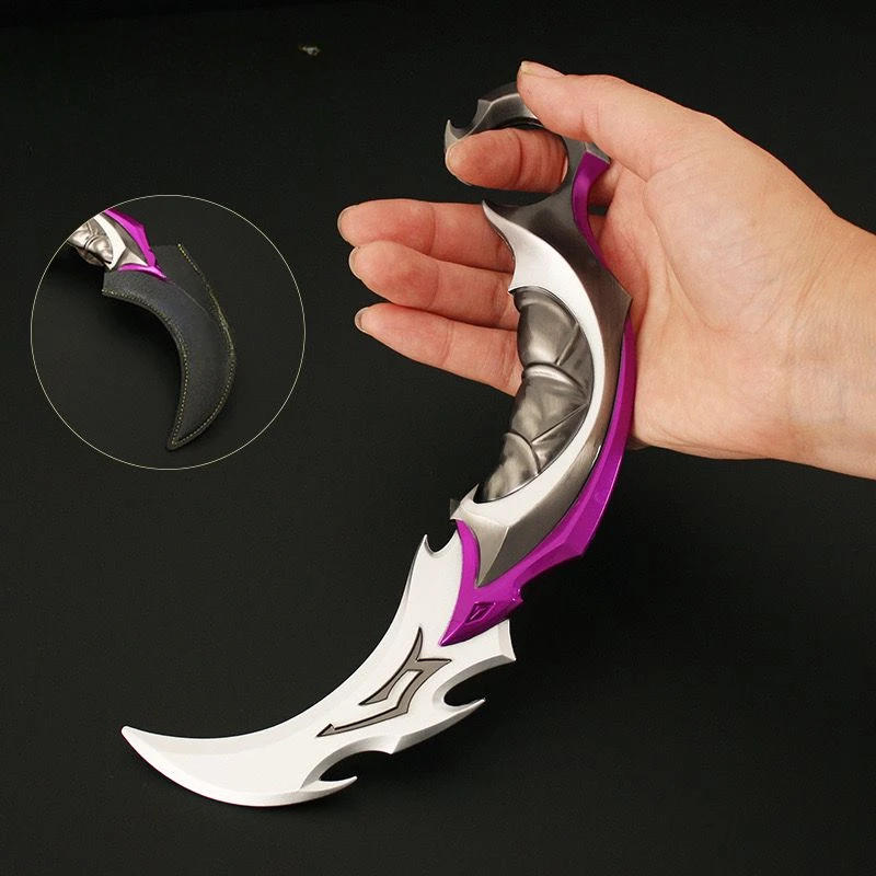 22cm Valorant Weapon Melee Reaver Karambit Knife Samurai Sword Weapon Model Game Peripheral Detachable Ornament Toys Gifts Boys