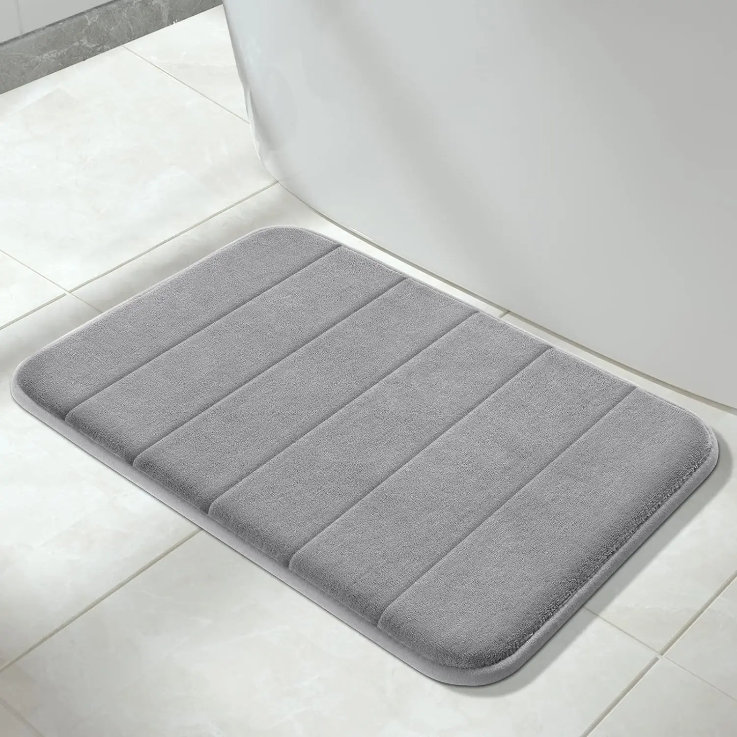 Stripe Super Soft Bath Mat Non Slip Rugs Bathroom Carpets Soft Memory Foam Floor Mat Bedroom Toilet Floor Shower Rug Home Decor