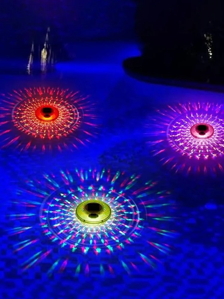 

Солнечный плавающий дозатор хлора для бассейна с разноцветной подсветкой, регулируемый хлоратор, плавающий дозатор для хлорных таблеток