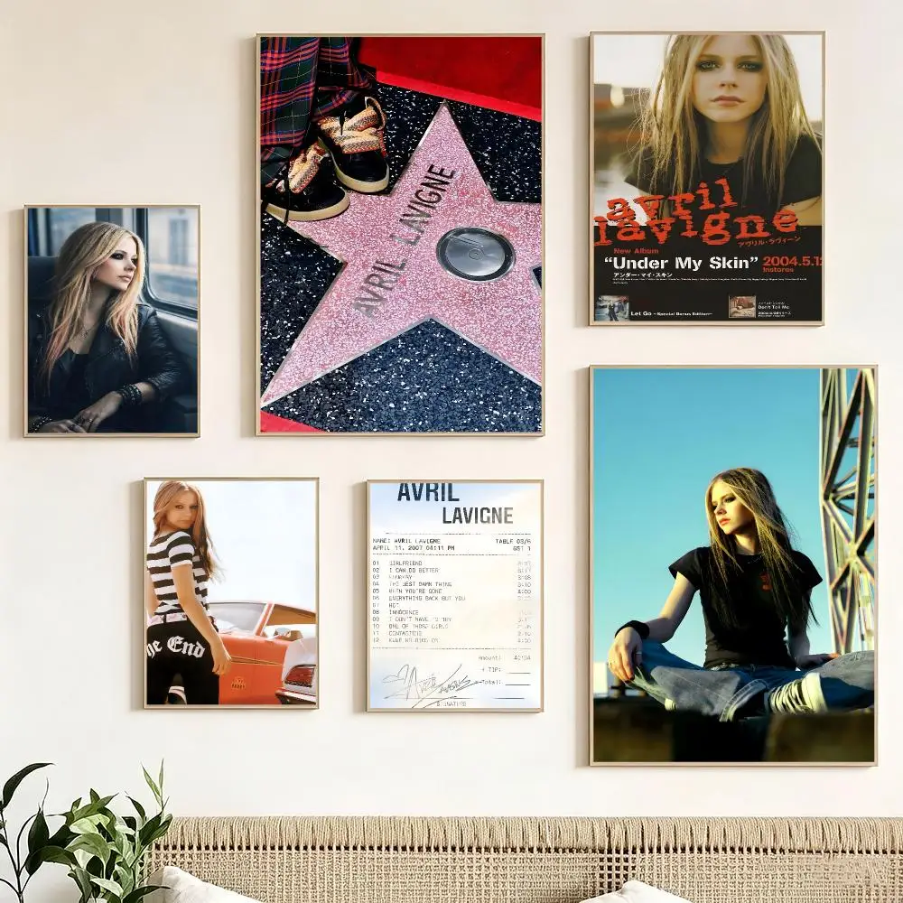 Related artists A-Avril Lavigne Poster Pegatina artistica HD autoadhesiva impermeable para salon dormitorio