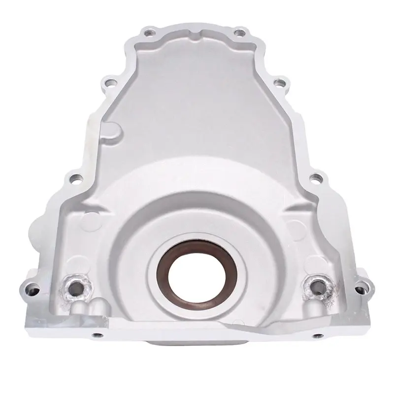 A13Z-For LS Gen 3 4.8L 5.3L 5.7L 6.0L Engine Timing Chain Cover 10AN Turbo Oil Drain Fitting W/Gasket Bolts Kit