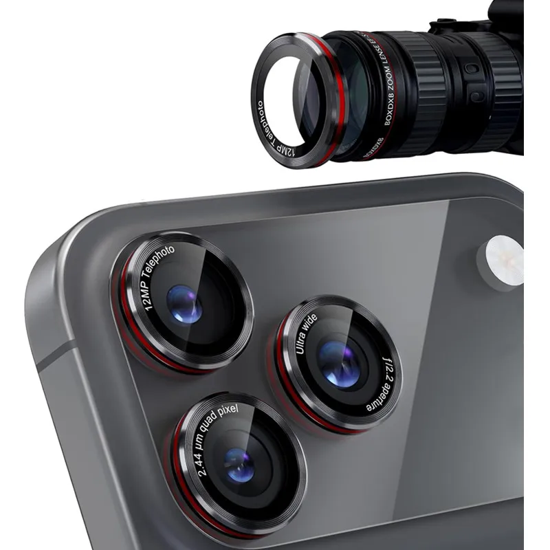 

Optik Pro Camera Lens Protector for IPhone Air 17 16 15 14 Pro Max Plus 13 Mini IPhone17 Tempered Glass Lens Cover Accessories