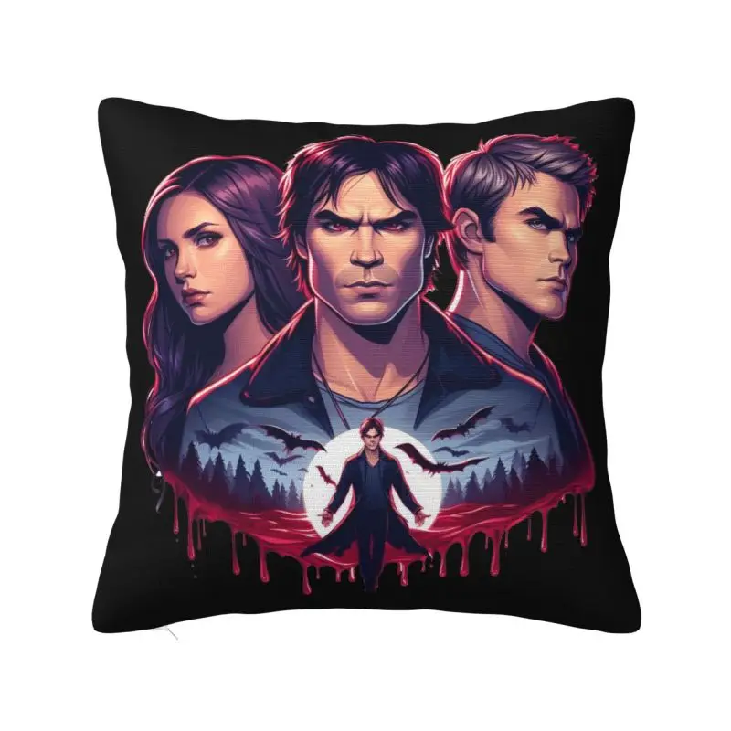 

Изготовленная на заказ наволочка «Дневники вампира», декоративная подушка с принтом для гостиной, двусторонняя