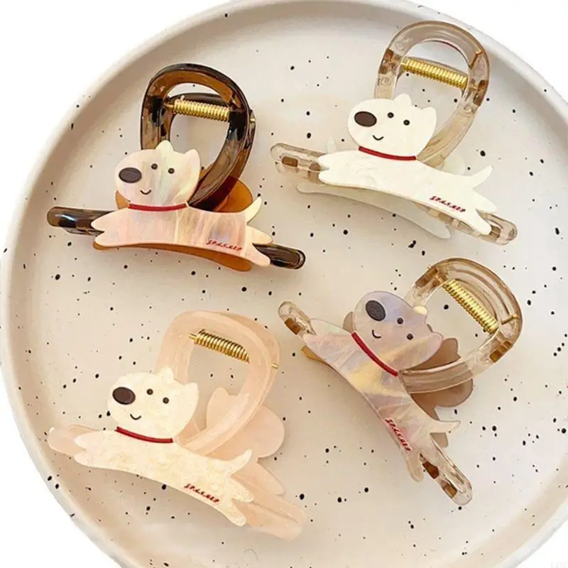 l5yc مشبك الشعر الأنيق مشبك مخلب أزياء الملحقات الكلب البلاستيك للنساء الحديثة