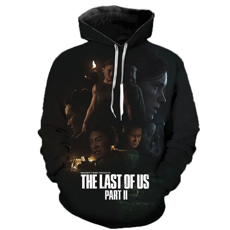 The Last Of Us 남성용 하라주쿠 후드티, 야외 운동복, 가을, 인기 판매, 풀오버, 힙합 상의, y2K 의류