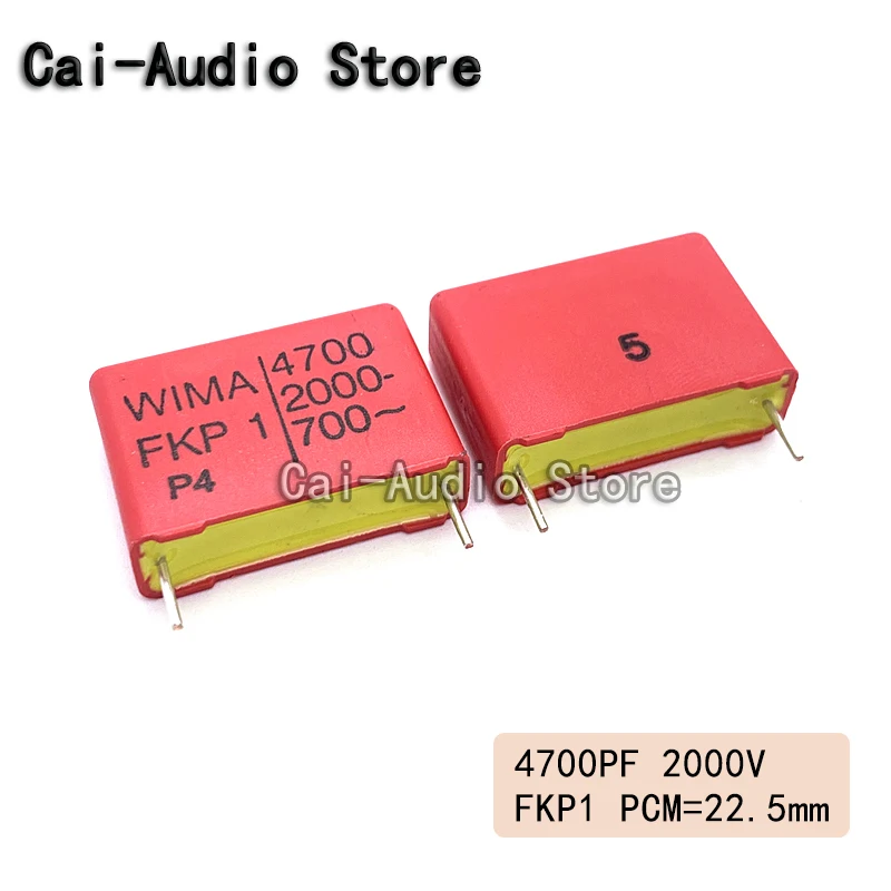 2PCS/5PCS/10PCS/Lot Germany WIMA FKP1 2000V 4700PF 2000V472 4.7NF Film Capacitor 472 2000V4700PF Pitch 22.5mm FKP1U014705F00