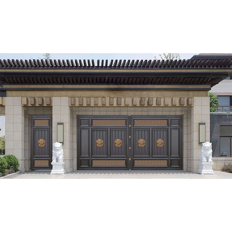 تصاميم البوابة الرئيسية المفردة بوابات مدخل ساحة المنزل بوابات حديدية نماذج بوابة فنية سبائك الألومنيوم للفيلا المنزل المعادن حسب الطلب #4