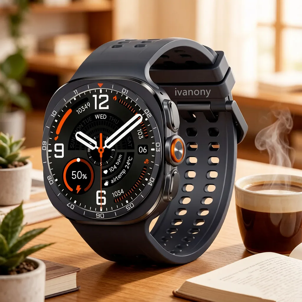 Smartwatch Man 1.52inch Full Touch Screen 466*466 Resolution Bluetooth Call Fitness Tracker Custom Dials Compass SOS Wristwatch