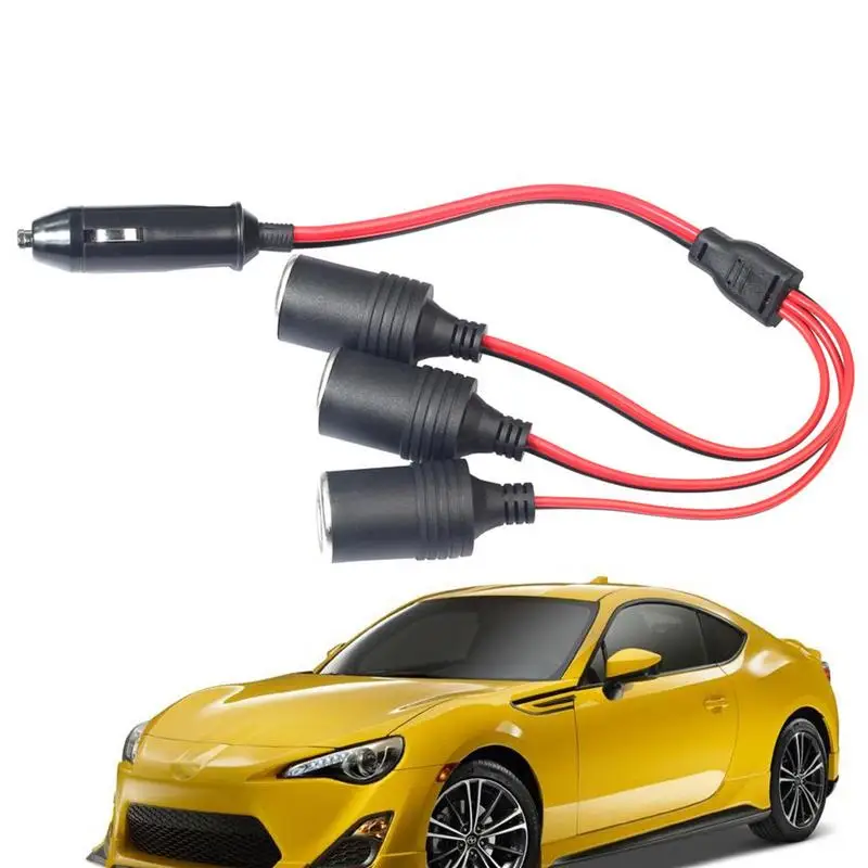 

1 to 3 Car Cigarette Lighter 3 Way Socket Splitter 12V-24V Car Adapter Splitter Multifunctional Female Socket Connector Adapter