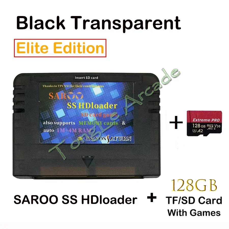 New Version SAROO HDLoader Cartridge FastReading Game Reader Support SD TF Menory Card with Games Plug & Play for Saturn Console