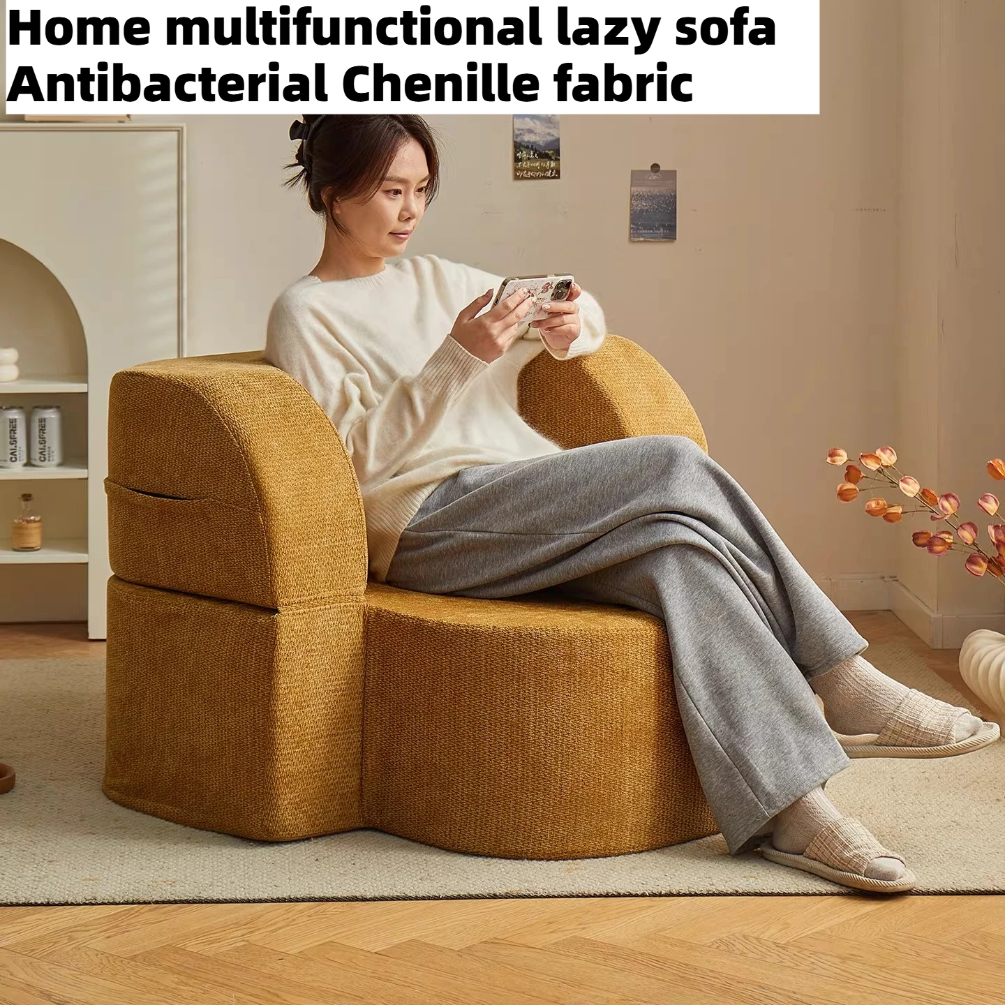 Vacuum Compression Folding Sofa Chair Living Room Bedroom Multifunctional Single Sofa Recliner Bedroom Couch Hotel Furniture