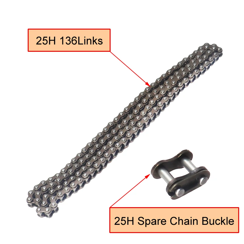 

25H Chain Multiple Choices with Spare Chain Buckle Spare Master Link for 47cc 49cc Engine ATV Quad Go Kart Dirt Pocket Mini Moto