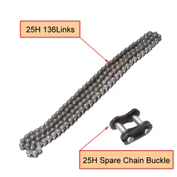 Chaîne 25H choix multiples avec boucle de chaîne de rechange, lien principal de rechange pour moteur 47cc 49cc ATV Quad Go Kart Mini Moto de poche