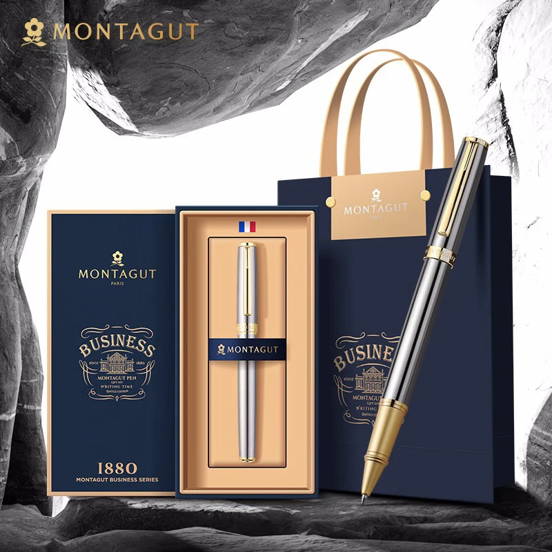 

Montagut Высокое качество M301 многоцветная металлическая шариковая ручка с золотой отделкой канцелярские принадлежности чернильная ручка для письма с подарочной коробкой
